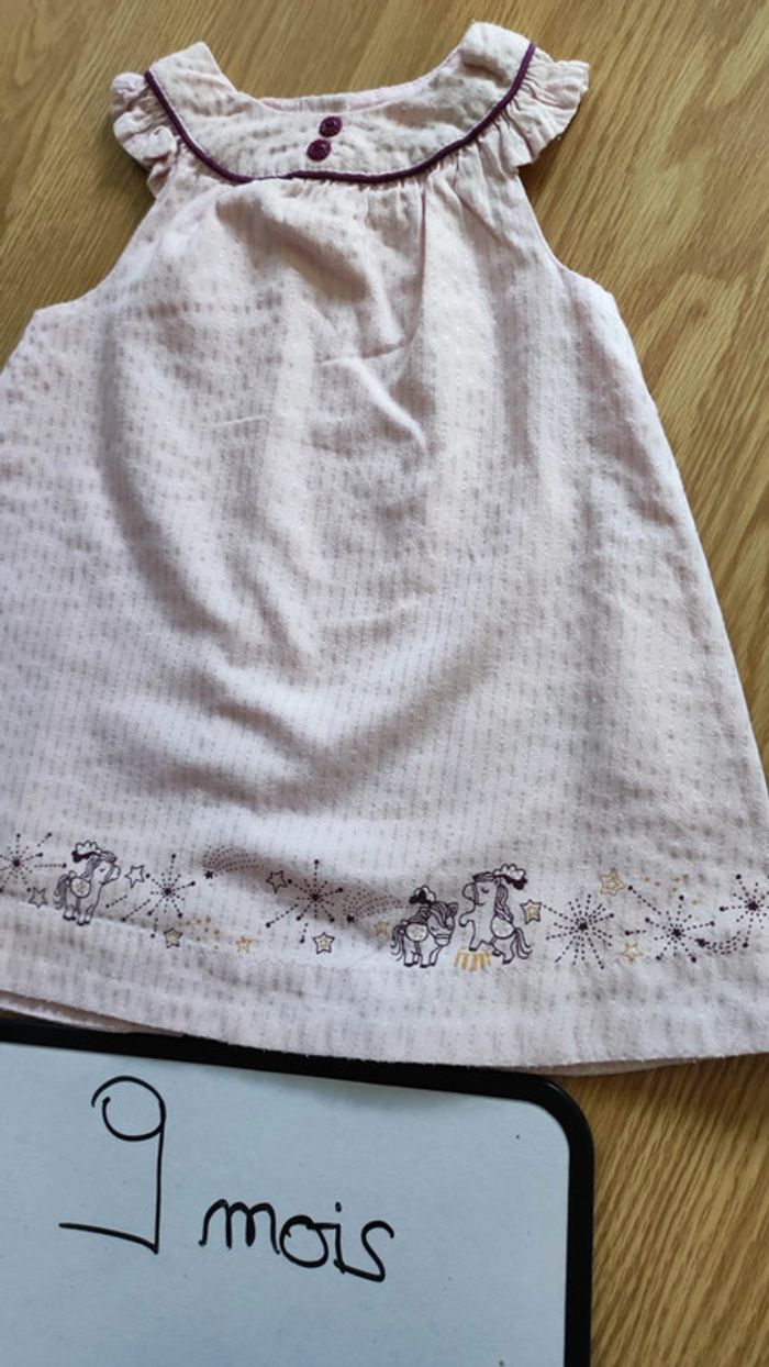 robe rose clair taille 9 mois - photo numéro 3