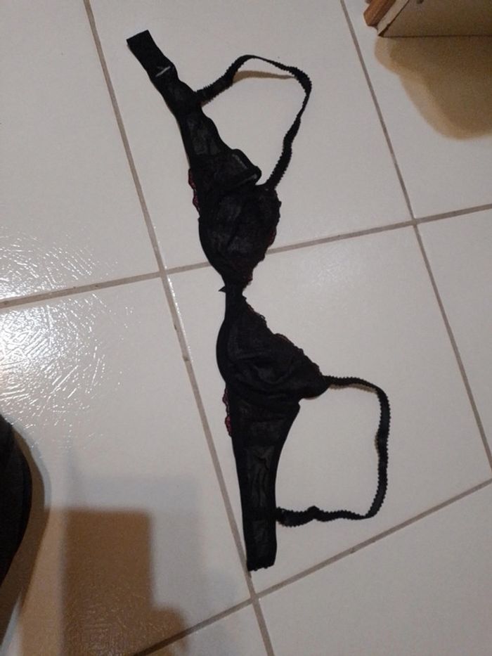 Soutien gorge femme noir et rose 85B - photo numéro 7