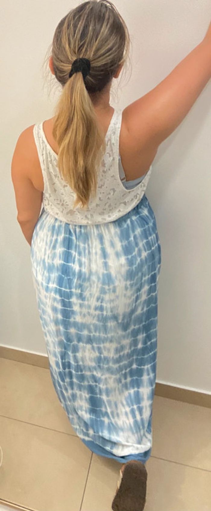 💙Jupe Longue Fendu Bohème Tie and dye Taille Unique - photo numéro 7