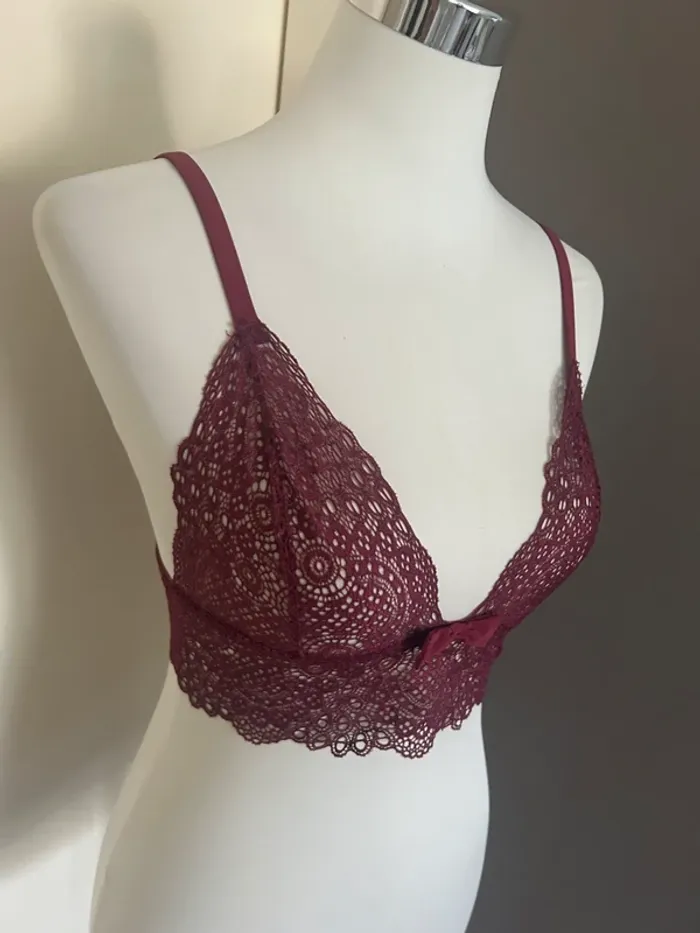 Étam, soutien-gorge, neuf bordeaux prune taille 90 B - photo numéro 2