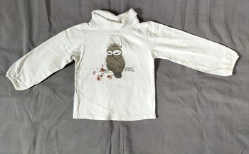 Tshirt col roulé manches longues fille 2 ans