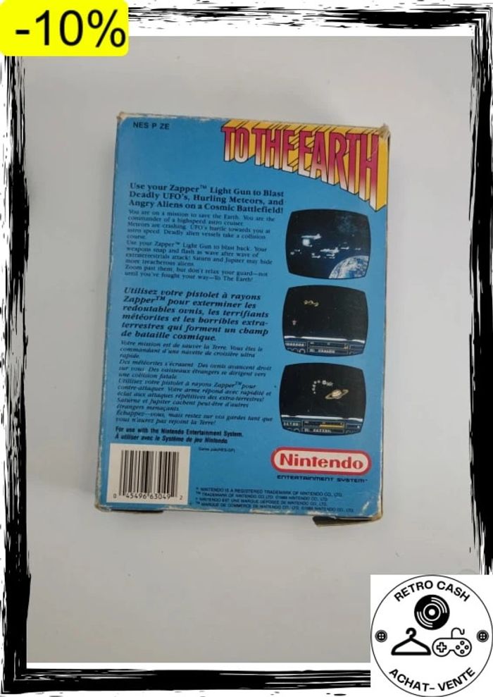 To the earth Nintendo Nes fah en boite sans notice - photo numéro 3