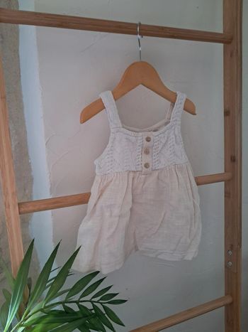 Blouse zara écru 18m 86cm très bon état