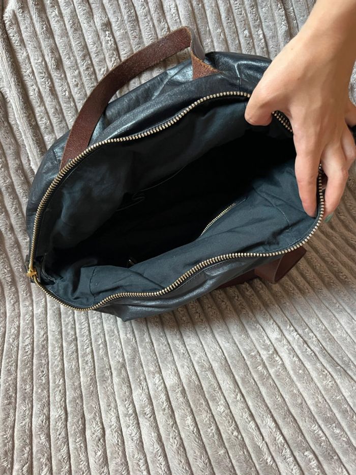 Sac bowling Céline Paris noir en cuir – à restaurer - photo numéro 8