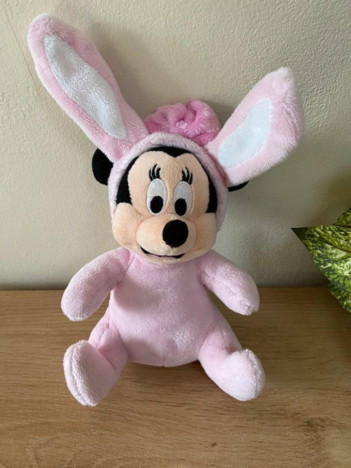 Doudou peluche minnie déguisé en lapin rose Disney nicotoy - photo numéro 2