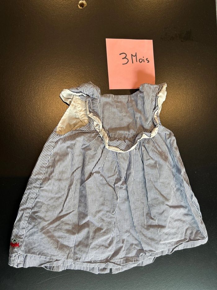 Robe rayé blanche bleu - photo numéro 2