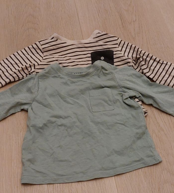 Lot tee shirt manches longues sweat 9 mois - photo numéro 5