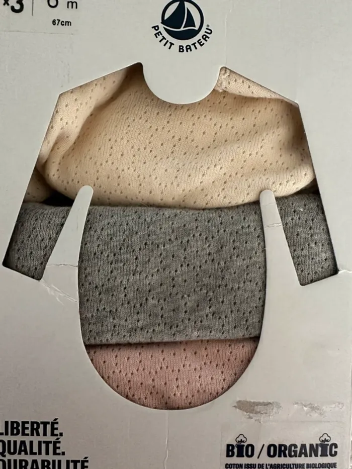 Lot 3 bodies manches longues petit bateau - photo numéro 4