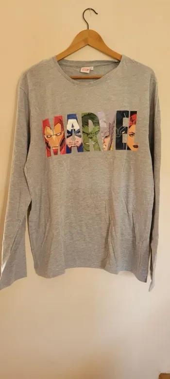 T shirt manches longues marvel taille xl