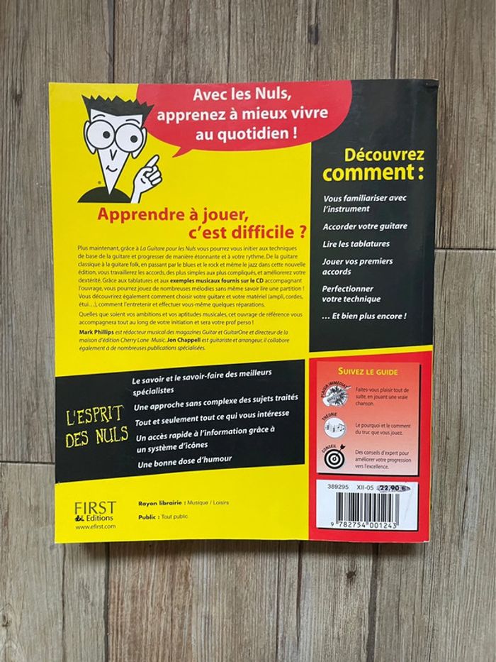 Livre La guitare pour les nuls. Bon état - photo numéro 2