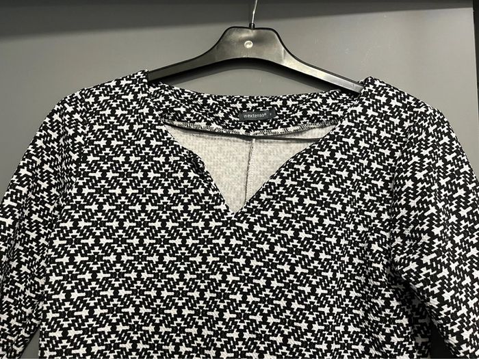 Robe droite femme M 38 motifs noirs et blancs - photo numéro 2