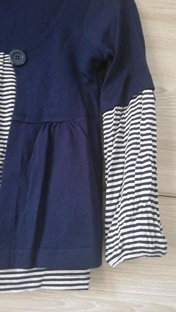 Pull rayures bleu blanc - photo numéro 3
