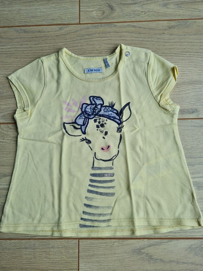 Tshirt jaune IKKS 18 mois girafe