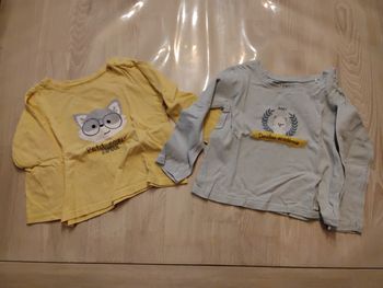 Lot de 2 tshirt manches longues 24 mois