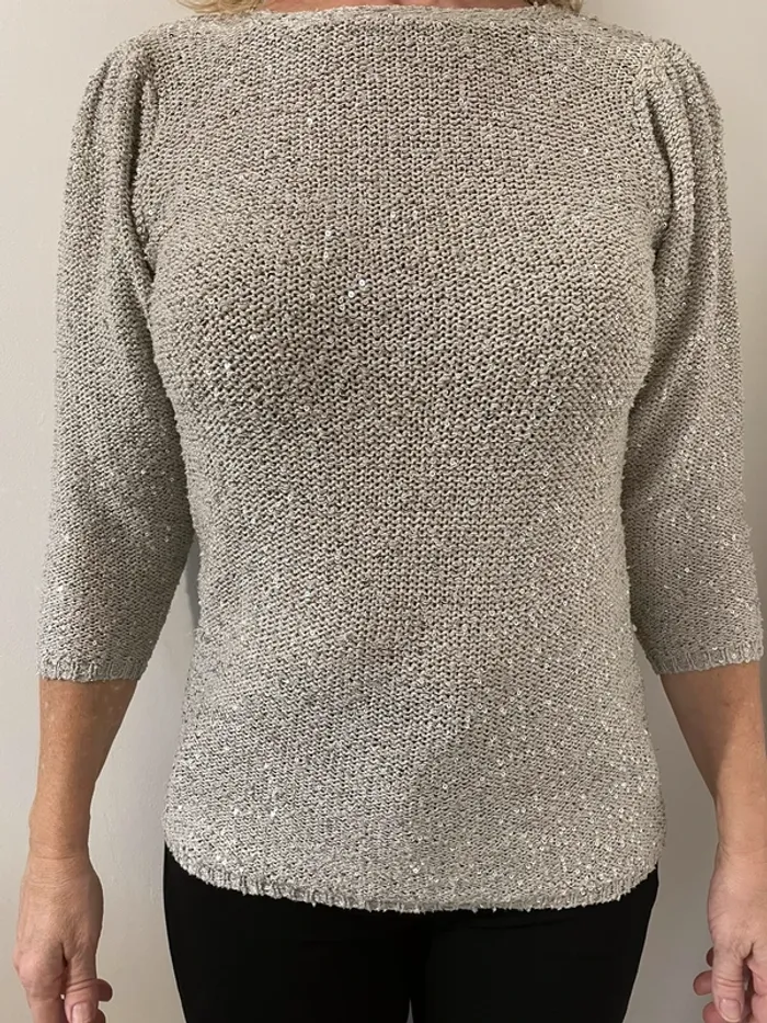 Pull gris pailleté zaraknit