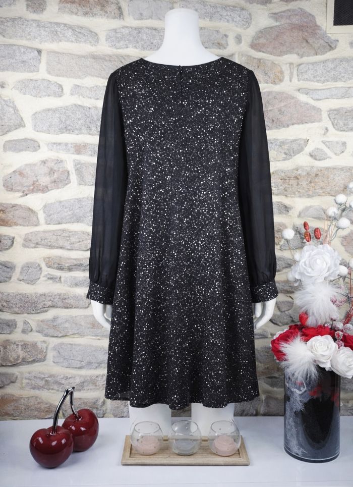 Robe de soirée scintillante ciel étoilé noir pailleté argenté Femme taille 54 marque Boohoo 🌺 - photo numéro 2