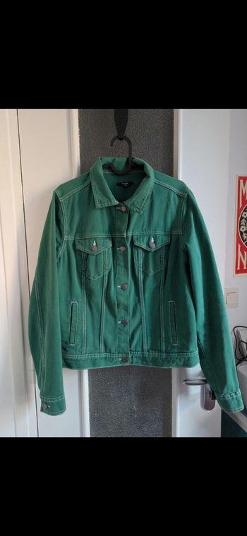 Veste jean souple verte