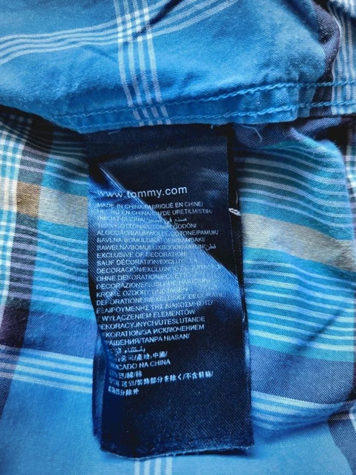 Chemise Tommy Hilfiger à Carreaux - Bleu & Jaune - Manches Longues - Taille M - New York Fit - photo numéro 16