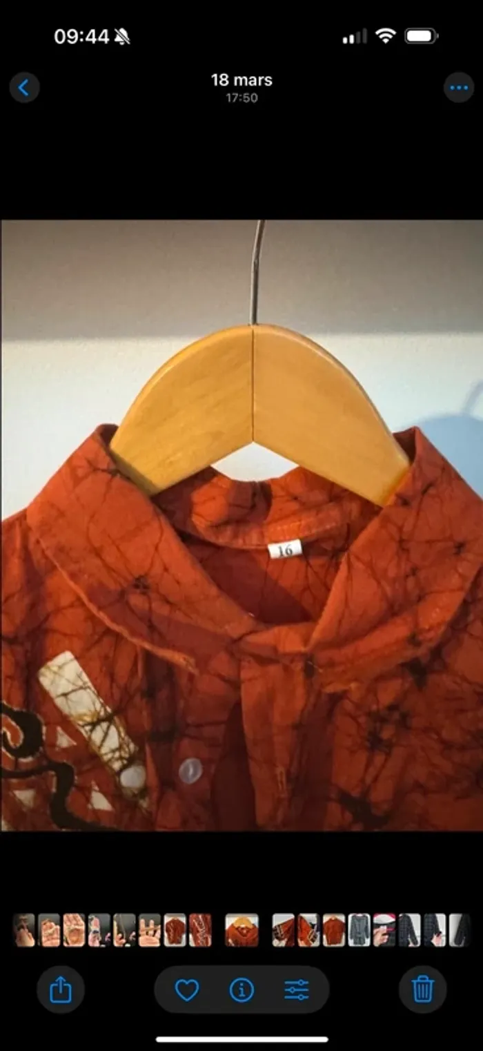 Chemise manches courtes à motif homme S ou 36 - photo numéro 2