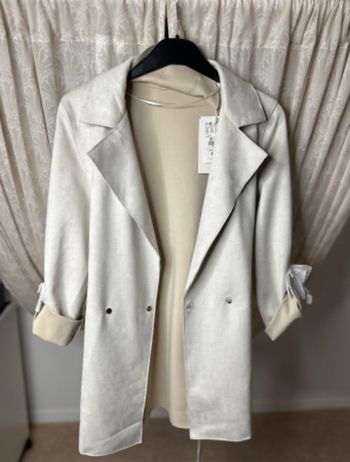 Veste longue beige