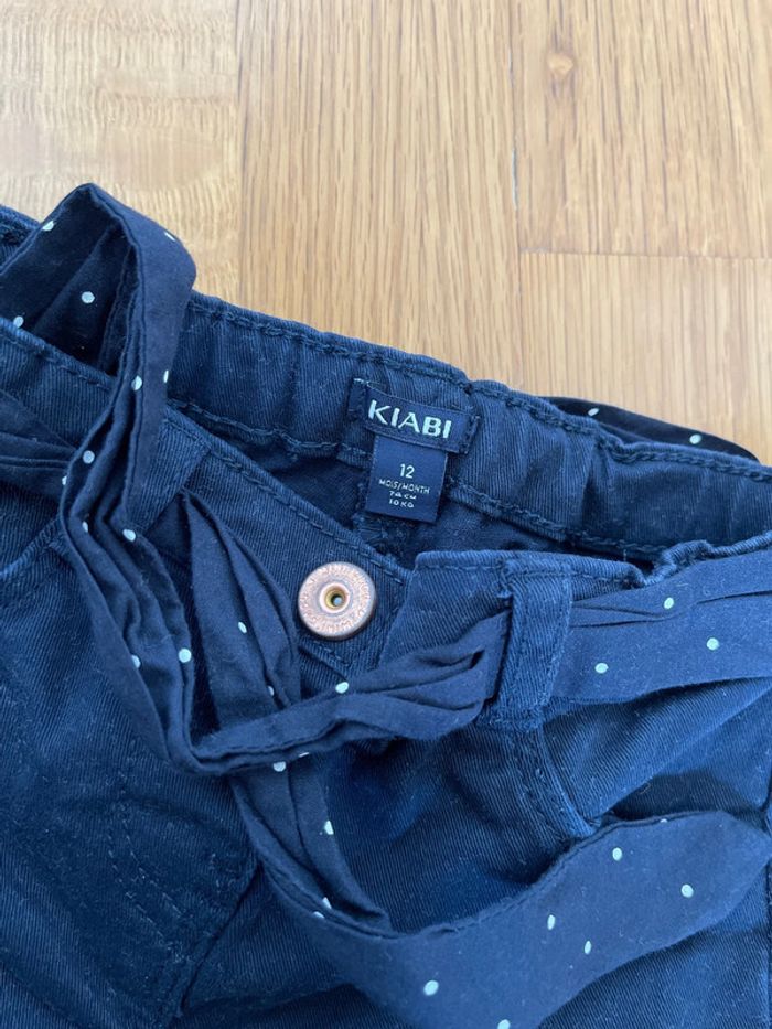 Lot de deux pantalons fille neufs Kiabi taille 12 mois - photo numéro 5