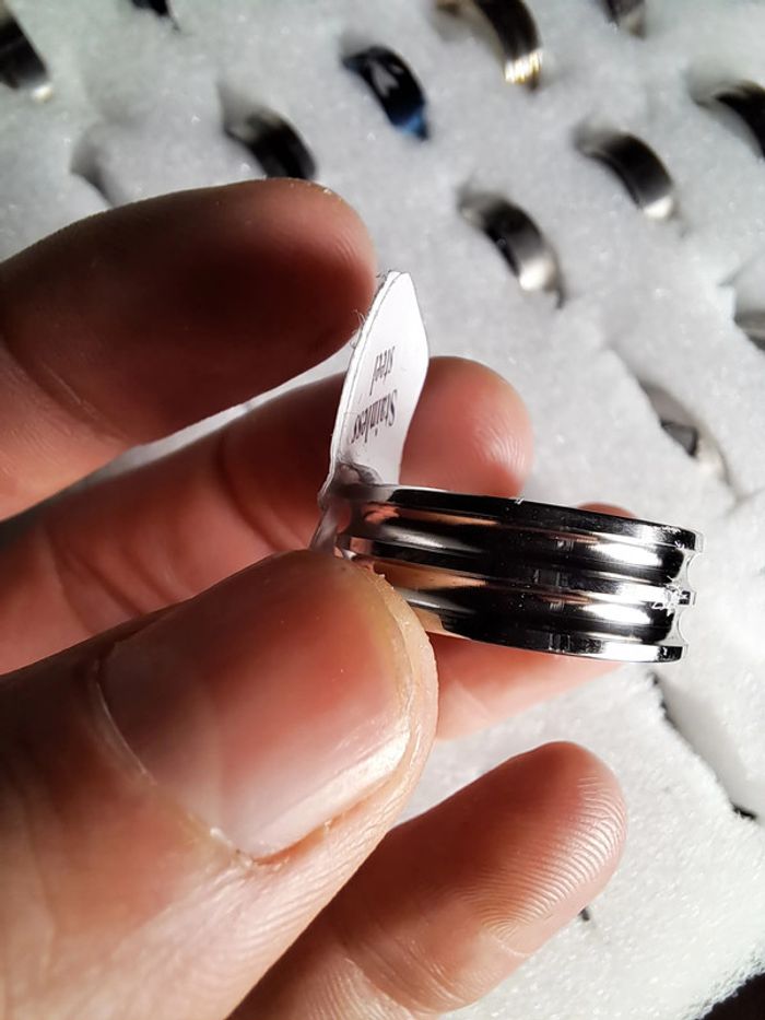 Bague acier inoxydable argentée - photo numéro 2