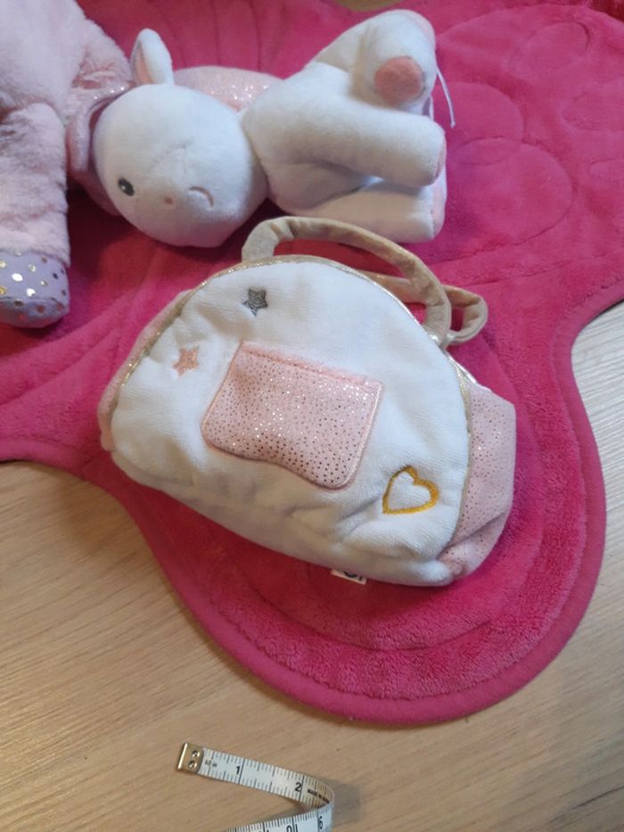 Lot 2 peluches licorne avec petit sac - photo numéro 6