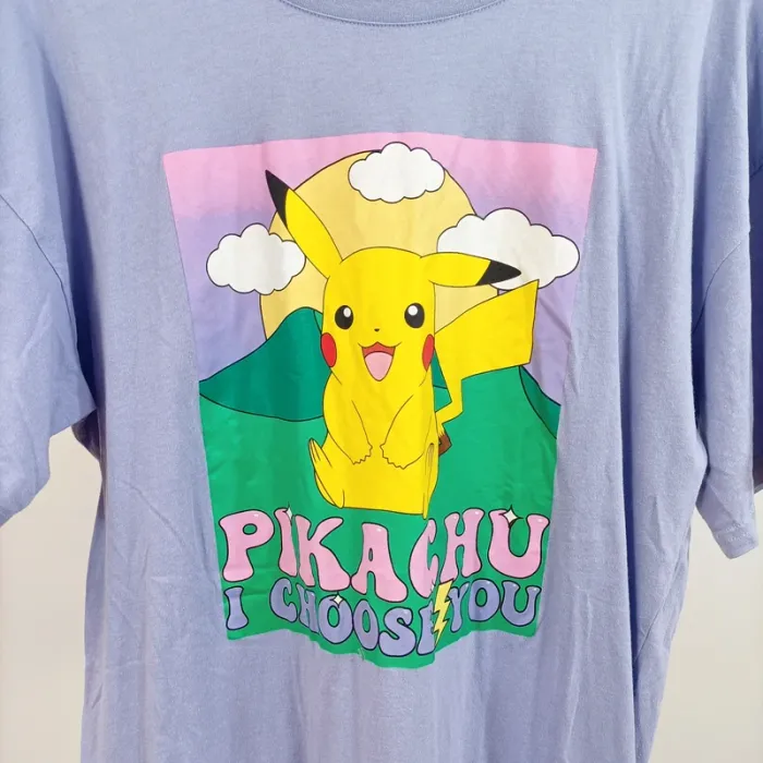 T-shirt long / robe violet Pokémon Pikachu – Undiz – Taille M A679 - photo numéro 2