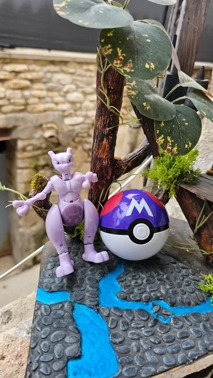 Super figurine Pokemon Mewtwo pliable en boule - photo numéro 2