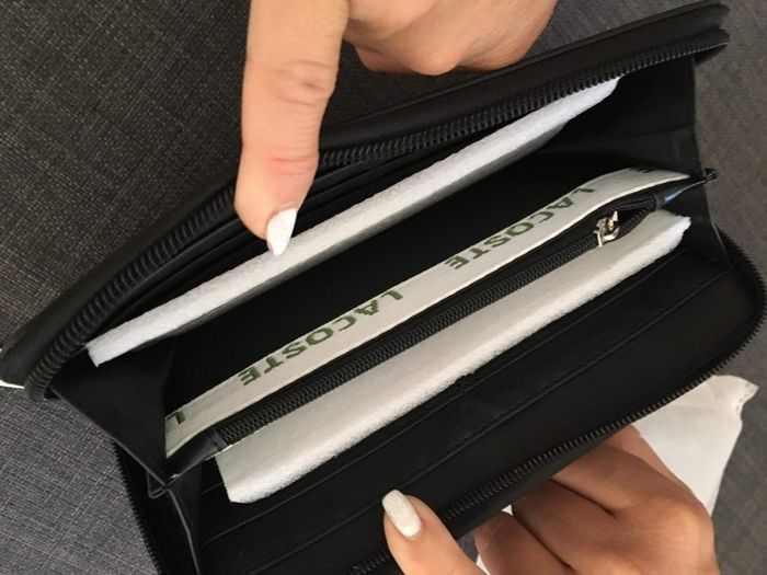 💋 portefeuille Lacoste noir neuf 💋 - photo numéro 6