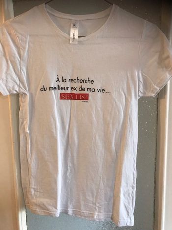 Tshirt blanc a la recherche du meilleur ex de ma vie taille s