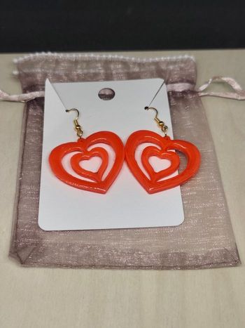 Boucles d'oreilles cœur idée cadeau St Valentin 