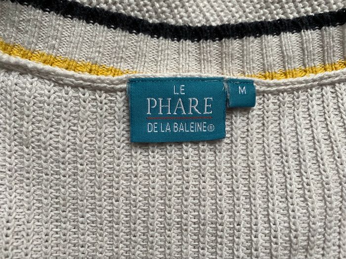 Pull marin coton blanc M Le Phare de la Baleine - photo numéro 3