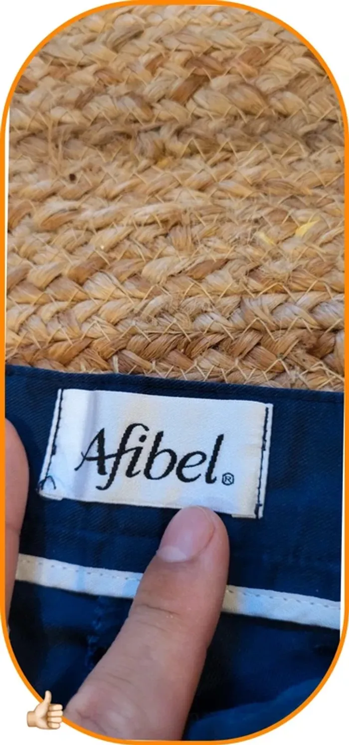Short homme bleu marine Afibel – Taille L – Coupe droite - Très bon état - photo numéro 4