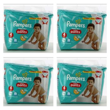 Lot de 288  Couches Pampers Baby Dry  Pants 9-15 kg Taille 4 Neuf