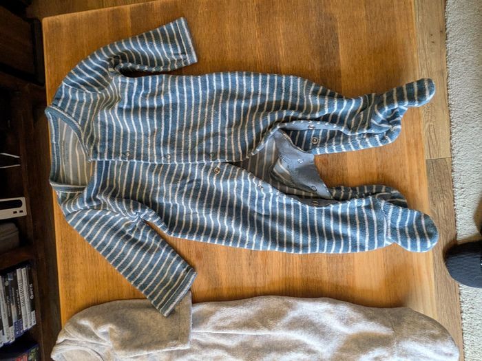 Lot de 3 pyjamas bébé mixte en velours - photo numéro 4