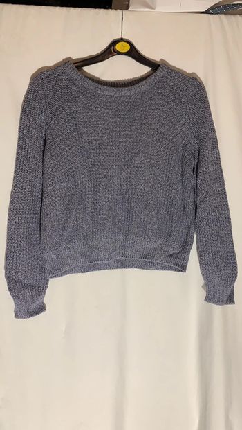 Pull bleu/gris