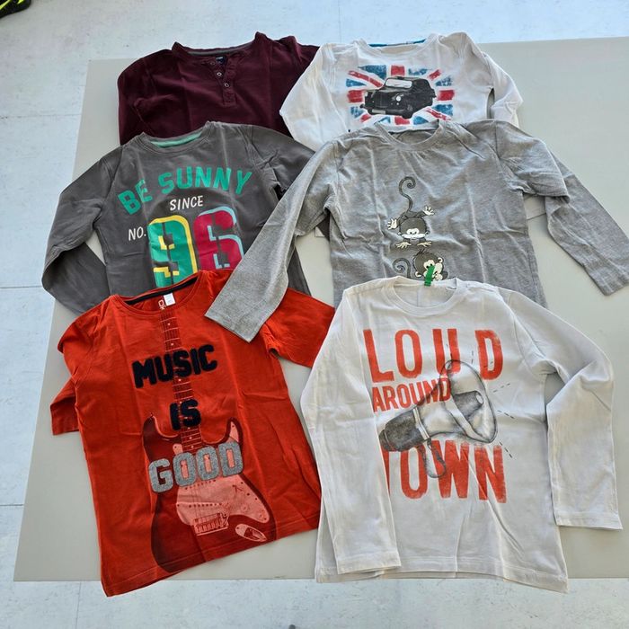 Lot 6 T-shirts manches longues  - 8 ans