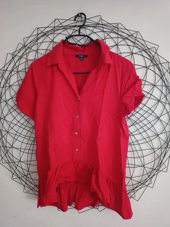 Blouse chemise rouge kiabi