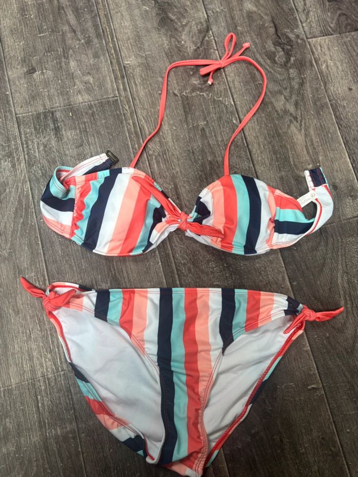 Maillot de bain femme à rayures longboard Taille L