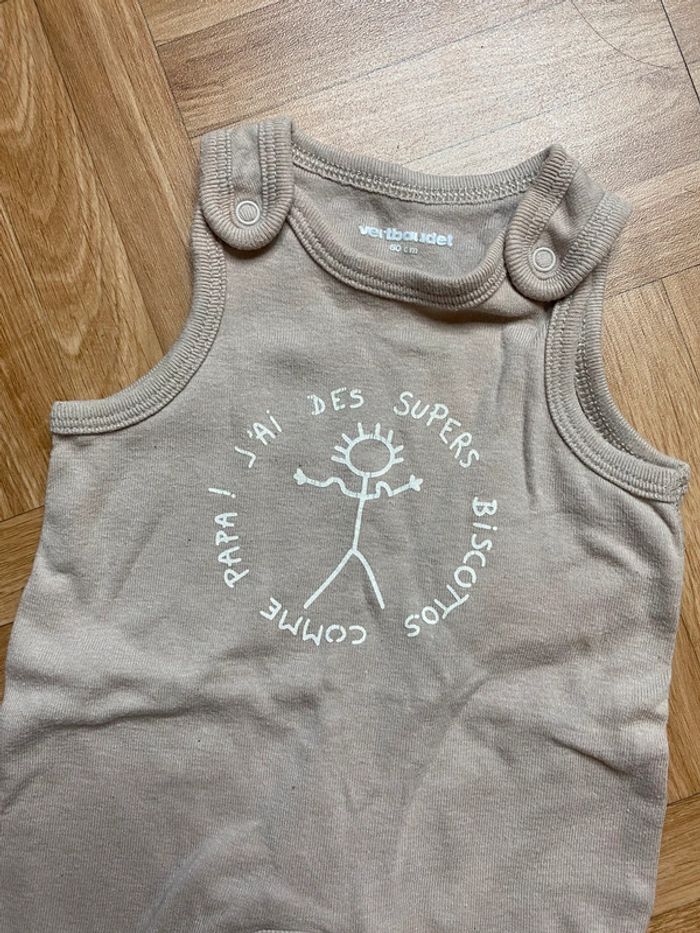 Salopette sans manches Vertbaudet taille 1 mois - photo numéro 2