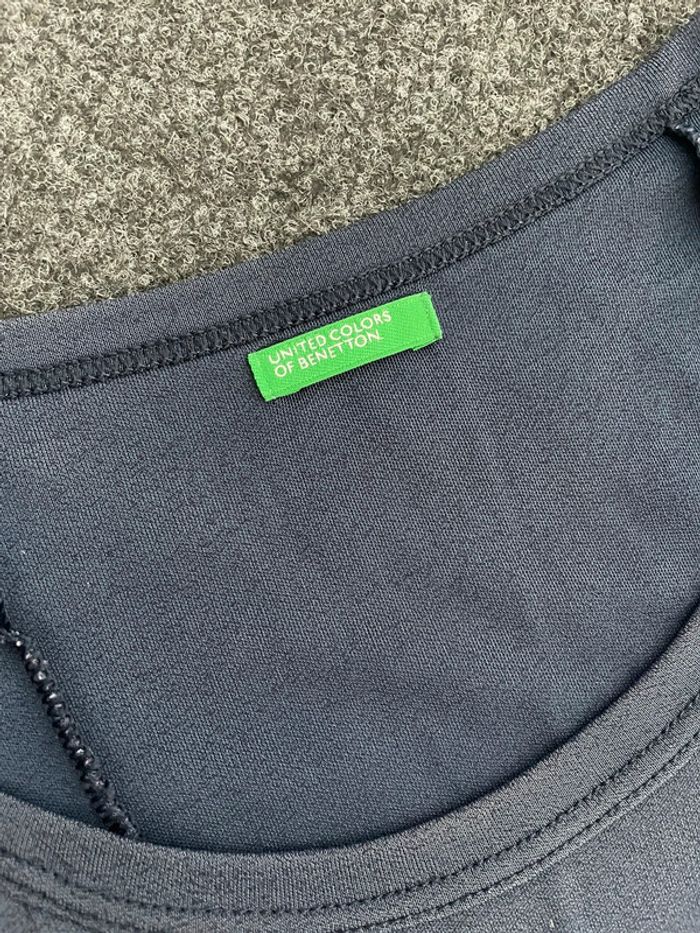 Robe courte bleu nuit matière tri-acétate S/petit M - photo numéro 3