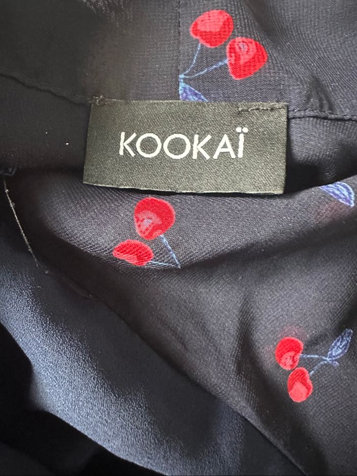 Chemisier Kookaï imprimé cerises – Taille 34 - parfait état - photo numéro 3