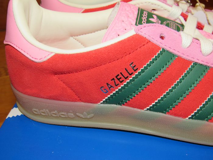 Adidas Originals Gazelle - Better Scarlet / Bliss Pink / Dark Green - 37 1/3 - photo numéro 9