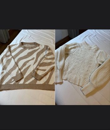 Pull Zèbre et pull blanc 