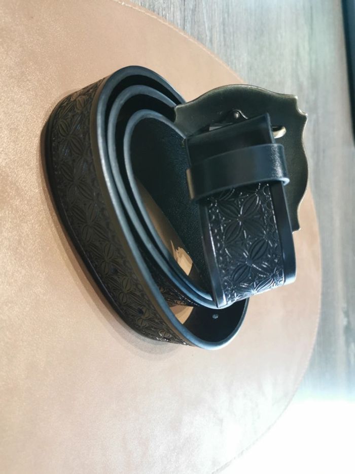 Ceinture de cowboy country taureau dorée - photo numéro 3