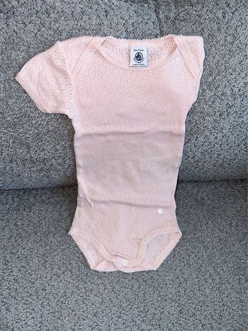 Bodie manches courtes maille ajourée rose Petit Bateau