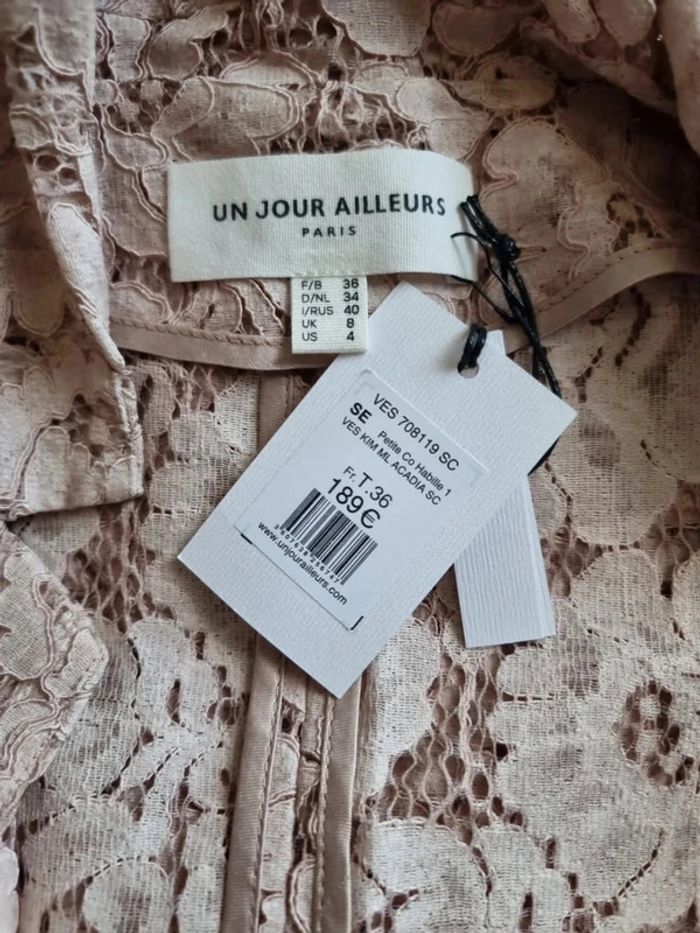 Veste en dentelle Un Jour Ailleurs neuve - photo numéro 5