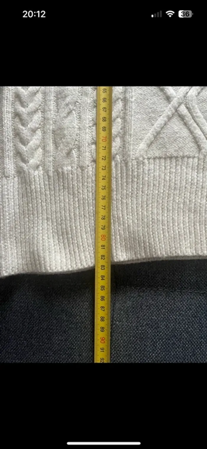 Robe pull torsadée écru – idéale rentrée automne- taille unique - photo numéro 5