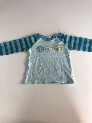T-shirt bébé bleu clair 9M